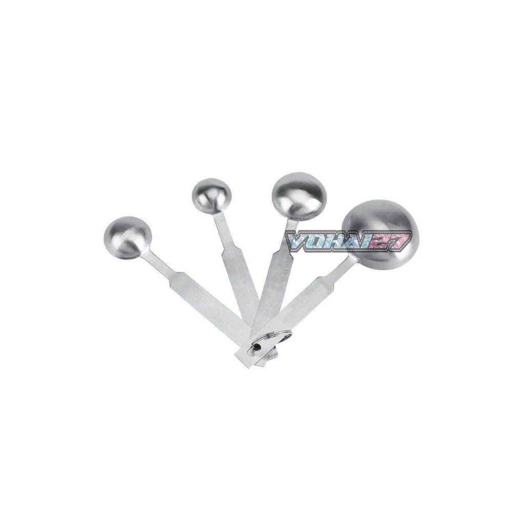 Muỗng Đong Định Lượng inox Không Gỉ Bộ 4 Cây (15ml / 5ml / 2.5ml / 1.25ml) ( Đong inox 4 Món)