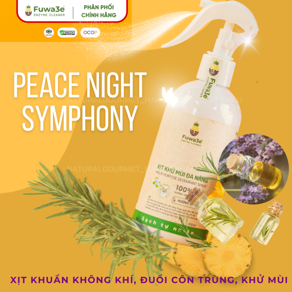 Xịt 100% tinh dầu TN phòng khử mùi, làm sạch tạo ION không khí, mùi ẩm mốc, giúp ngủ ngon Fuwa3e