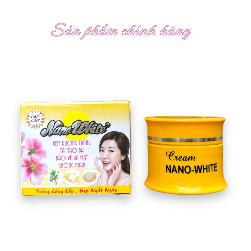 Kem NANO WHITE Trắng Tái Tạo Da Bảo Vệ Da Mặt Chống Nhăn 8gram Chính Hãng