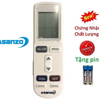 tay điều khiển remote từ xa điều hòa Asanzo 7 nút-kèm pin-tay đầu bấm điều hòa Asanzo 7 nút