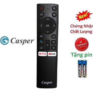 tay điều khiển remote từ xa TV Casper Giọng nói Youtube-kèm pin-tay đầu bấm TV casper giọng nói youtube