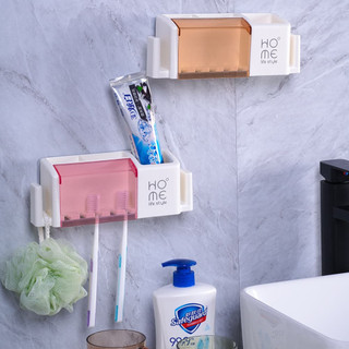 Kệ treo bàn chải đánh răng HOME có nắp đậy dán tường ,Kệ phòng tắm bàn chải không có cốc