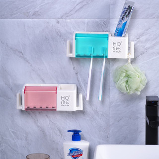 Kệ treo bàn chải đánh răng HOME có nắp đậy dán tường ,Kệ phòng tắm bàn chải không có cốc