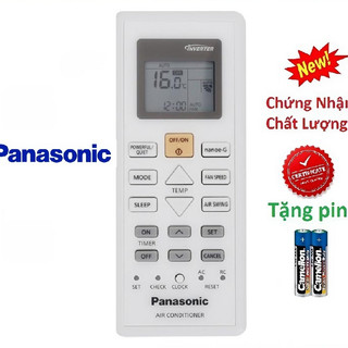 tay điều khiển remote từ xa điều hòa Panasonic FAN SPEED QIUET chính hãng full box nút cam ở giữa