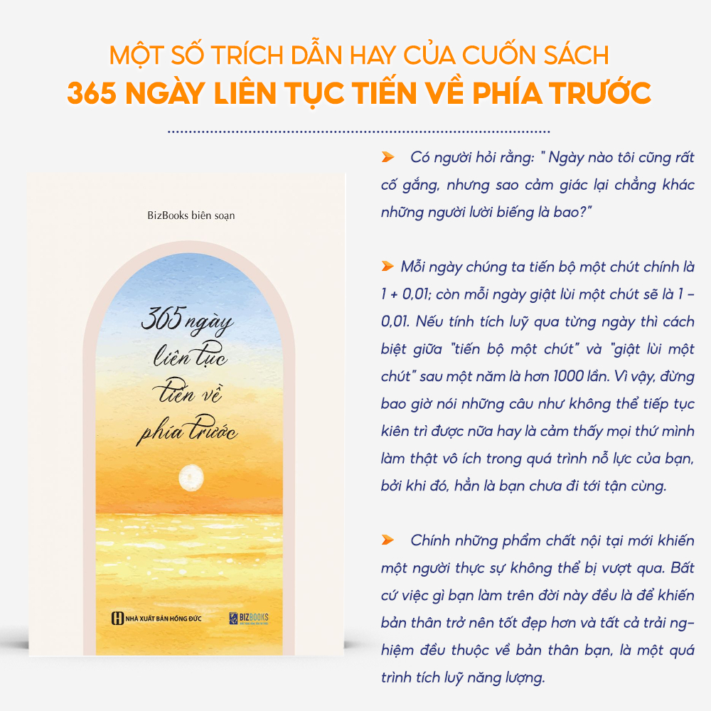 Sách - 365 Ngày Liên Tục Tiến Về Phía Trước - Loại Bỏ Thói Quen Trì Hoãn, Nâng Cấp Bản Thân