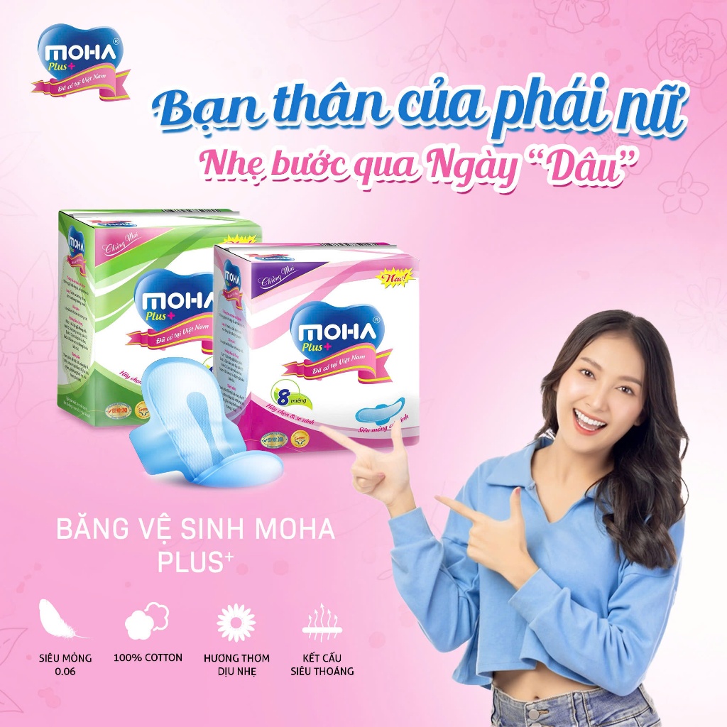 Quà đơn từ 80k Combo 2 gói băng vệ sinh cao cấp MOHA