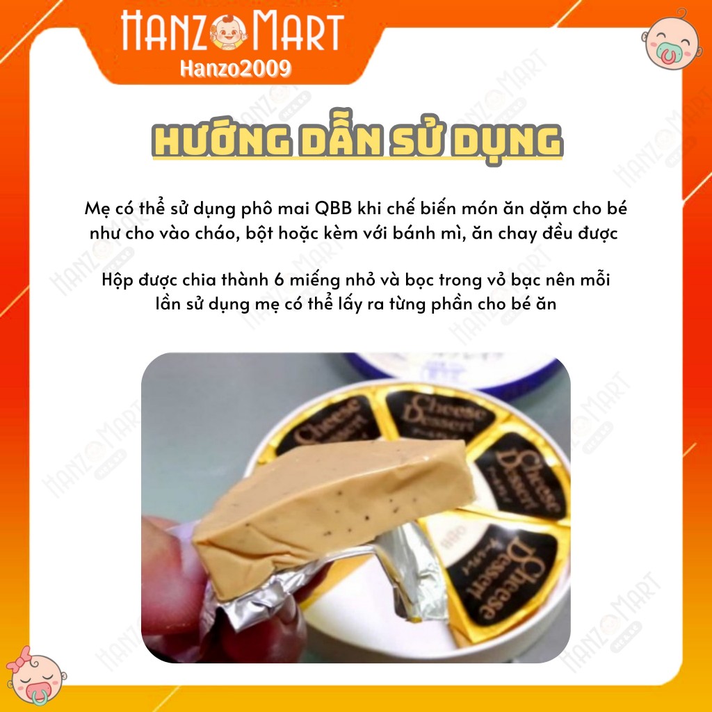 Phô Mai QBB Nhật Bản Vị Trái Cây Cho Bé Ăn Dặm Đủ Vị Date Mới - hanzo2009