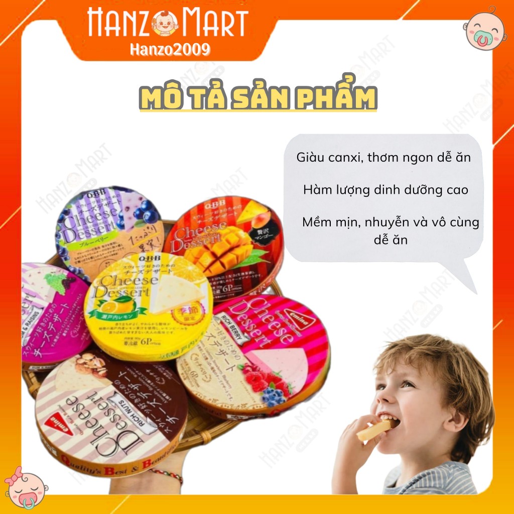 Phô Mai QBB Nhật Bản Vị Trái Cây Cho Bé Ăn Dặm Đủ Vị Date Mới - hanzo2009
