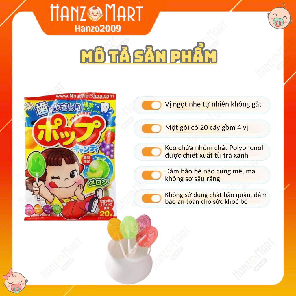 Kẹo Mút Chống Sâu Răng POP Candy Nhật Bản Cho Bé - hanzomart
