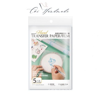 Set Giấy Tan Magic Và Giấy Can Lụa Scan Mẫu Thêu, Combo 2 in 1 Tiện Lợi