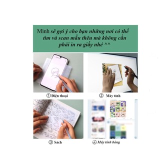 Set Giấy Tan Magic Và Giấy Can Lụa Scan Mẫu Thêu, Combo 2 in 1 Tiện Lợi