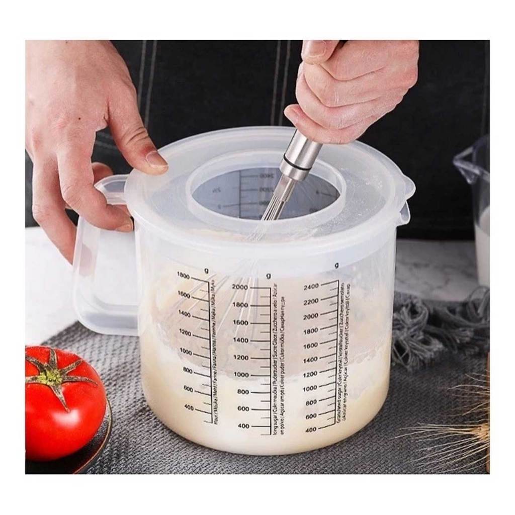 Ca Nhựa Đánh Trứng Và Kem Cheese Có Nắp Dung Tích 1.5L - 2.5 Lít