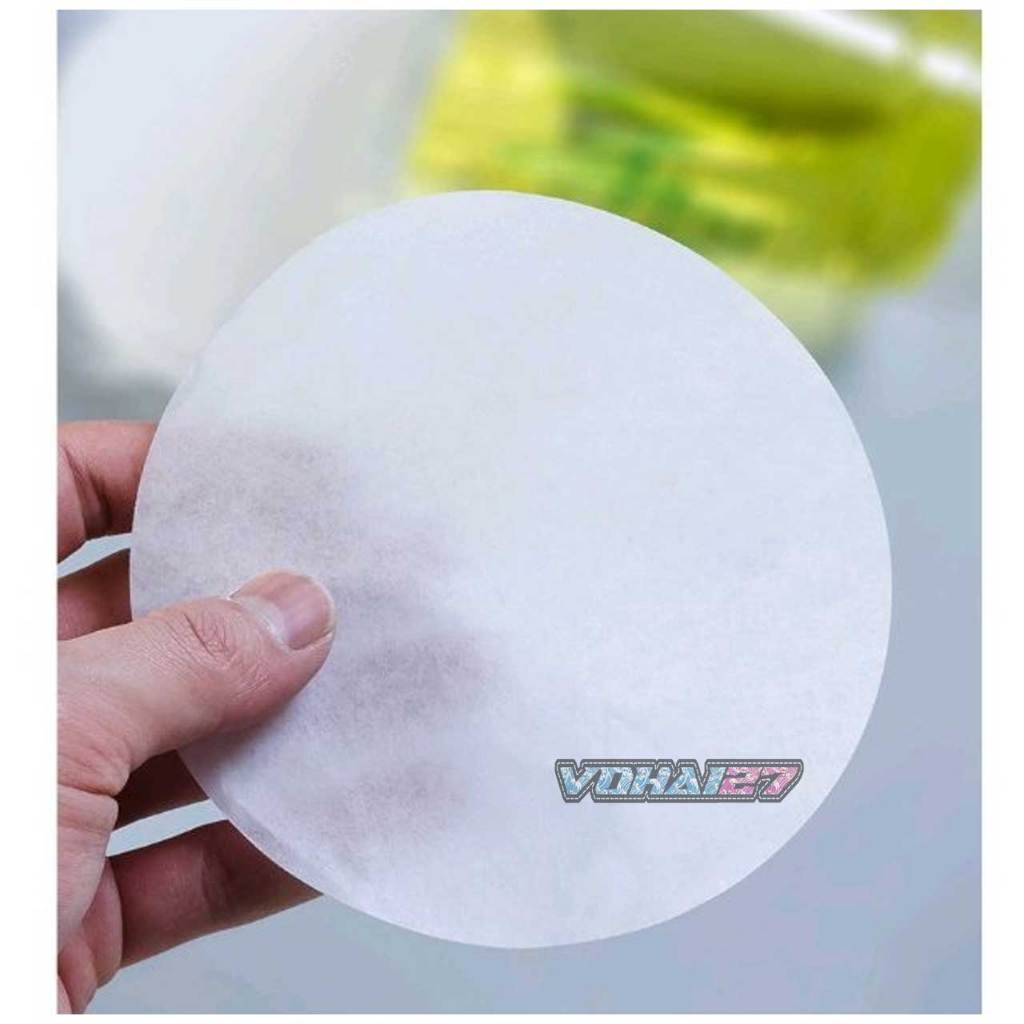 Set 500 tờ giấy chống tràn trà sữa 13 14cm, bánh hình tròn, giấy lót đế bánh bao dimsum hai mặt cắt sẵn hình tròn