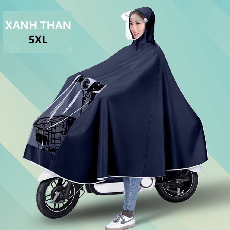 Áo Mưa Choàng Nhật Bản SIEGIS Cánh Dơi Có Kính Chắn Nước Tiện Lợi, Áo Mưa Đi Xe Choàng Toàn Thân Chống Thấm Cao Cấp