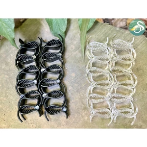 SET 12 Kẹp Tóc Càng Cua 3 Răng 5 Răng Hàn Quốc Đen Nhám Đen Bóng Cặp Tóc Búi Tóc Dẻo Không Gãy KT35