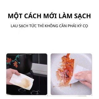 Bịch 80 tờ giấy lau bếp, tẩy vết dầu mỡ diệt khuẩn siêu sạch đa năng,  KHĂN ƯỚT LAU BẾP TRẮNG - KHANLAUBEP1