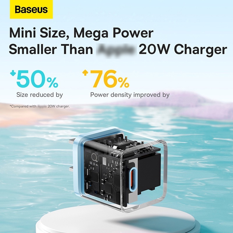 Bộ Sạc Nhanh Cho i.P 20W Baseus GaN5 Fast Charger 1C (PD/QC Multi Quick Charge Support, Smart Protect)