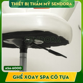 [CÓ VAT] Ghế Xoay Spa Có Tựa Lưng ASA-6000  Ghế Phun Xăm, Ghế Nail Thẩm Mỹ Cao Cấp, Điều Chỉnh Độ Cao Dễ Dàng Sendora