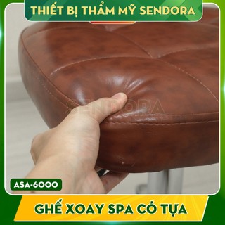 [CÓ VAT] Ghế Xoay Spa Có Tựa Lưng ASA-6000  Ghế Phun Xăm, Ghế Nail Thẩm Mỹ Cao Cấp, Điều Chỉnh Độ Cao Dễ Dàng Sendora