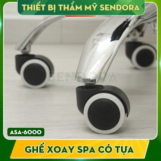 [CÓ VAT] Ghế Xoay Spa Có Tựa Lưng ASA-6000  Ghế Phun Xăm, Ghế Nail Thẩm Mỹ Cao Cấp, Điều Chỉnh Độ Cao Dễ Dàng Sendora
