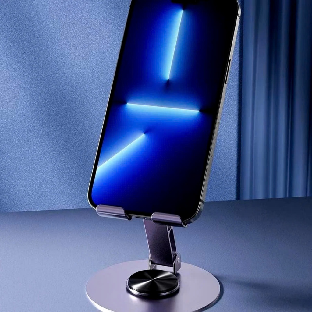 GIÁ ĐỠ ĐIỆN THOẠI INOX,  Giá đỡ điện thoại máy tính bảng ipad kim loại siêu mỏng trục xoay 360° gấp gọn tiện dụng-GIADO
