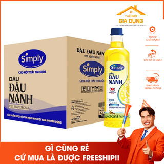 Dầu đậu nành Simply thể tích 1 Lít tốt cho sức khỏe