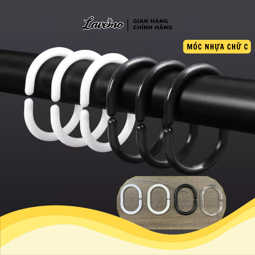 10 Móc Treo Rèm Cửa Vải, Màn Cửa Móc Treo Chữ C LAVEMO Bằng Nhựa Tiện ...