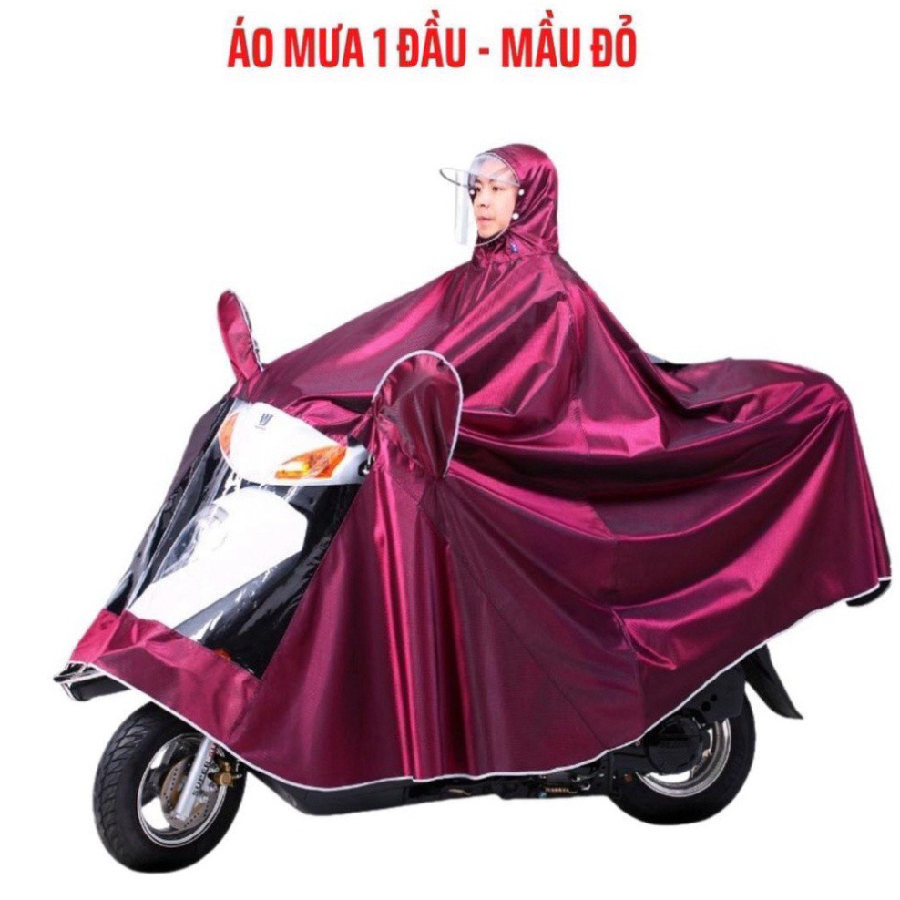 Áo Mưa Phản Quang SIEGIS Che Phủ Toàn Đi Xe 1 Người Và 2 Người Kèm Kính Chắn Mưa Hiệu Quả