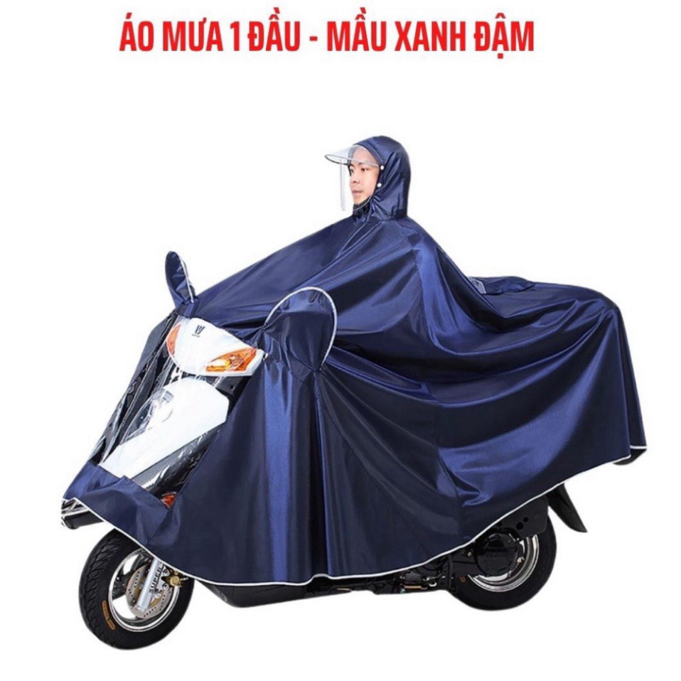 Áo Mưa Phản Quang SIEGIS Che Phủ Toàn Đi Xe 1 Người Và 2 Người Kèm Kính Chắn Mưa Hiệu Quả