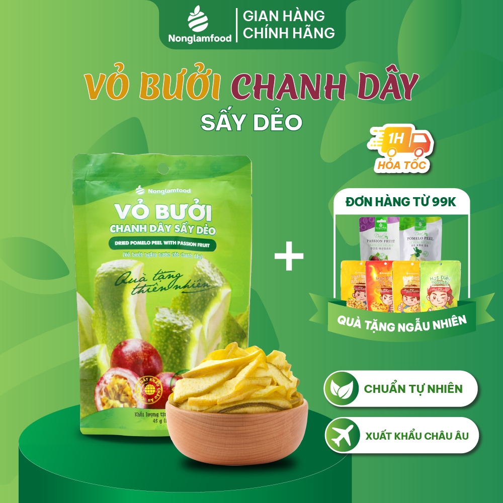 Vỏ Bưởi Chanh Dây Sấy Dẻo Nonglamfood Túi 45g | Healthy Snack | Ăn vặt ...