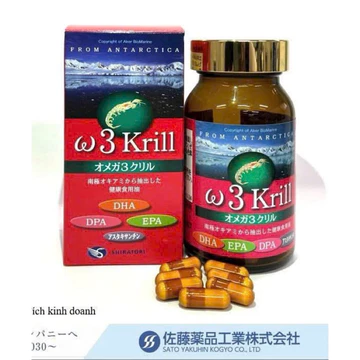[HÀNG CHÍNH HÃNG] Dầu cá Nhuyễn Thể Omega3 Krill Nhật Lọ 80v
