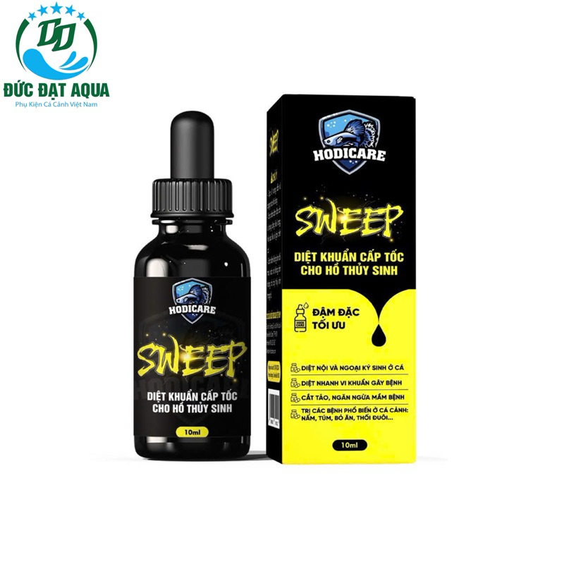 SWEEP (HODICARE) sản phẩm xử lý cá cảnh bị nấm, bỏ ăn, lờ đờ, xuất huyết, cắt tảo nhanh chóng 2