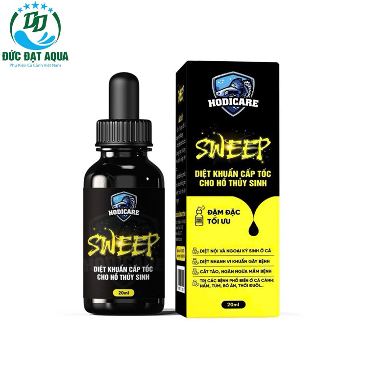 SWEEP (HODICARE) sản phẩm xử lý cá cảnh bị nấm, bỏ ăn, lờ đờ, xuất huyết, cắt tảo nhanh chóng 4