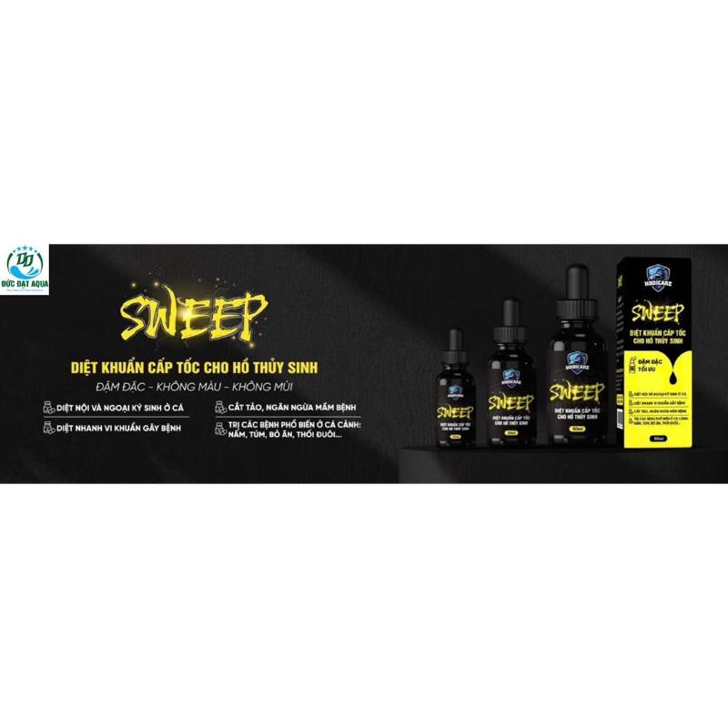 SWEEP (HODICARE) sản phẩm xử lý cá cảnh bị nấm, bỏ ăn, lờ đờ, xuất huyết, cắt tảo nhanh chóng 9