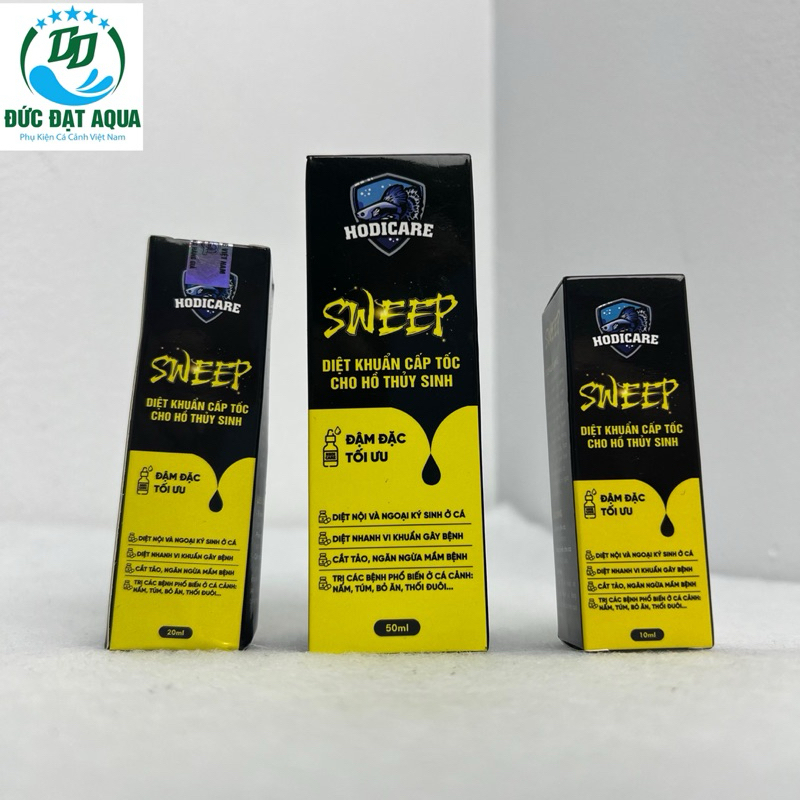 SWEEP (HODICARE) sản phẩm xử lý cá cảnh bị nấm, bỏ ăn, lờ đờ, xuất huyết, cắt tảo nhanh chóng