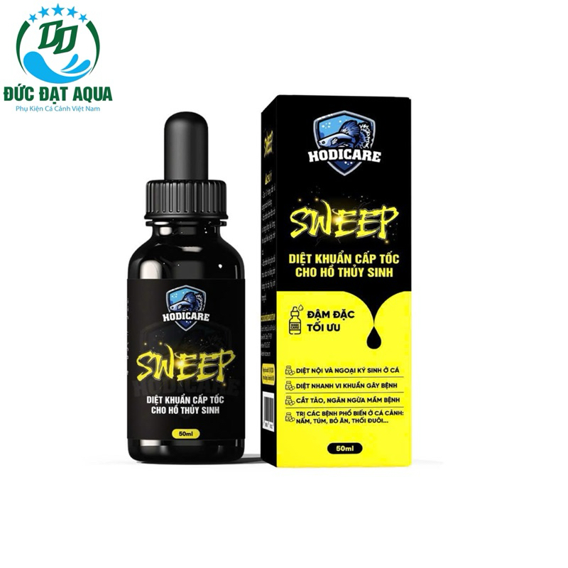 SWEEP (HODICARE) sản phẩm xử lý cá cảnh bị nấm, bỏ ăn, lờ đờ, xuất huyết, cắt tảo nhanh chóng 3