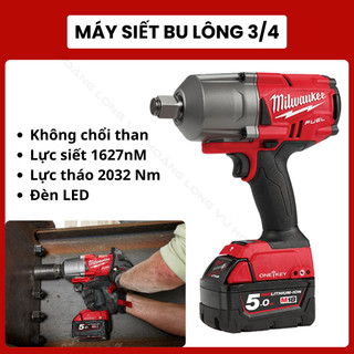 Máy siết bulong Miwlaukee M18 ONEFHIWF34 máy bắn bu lông dùng pin động cơ không chổi than