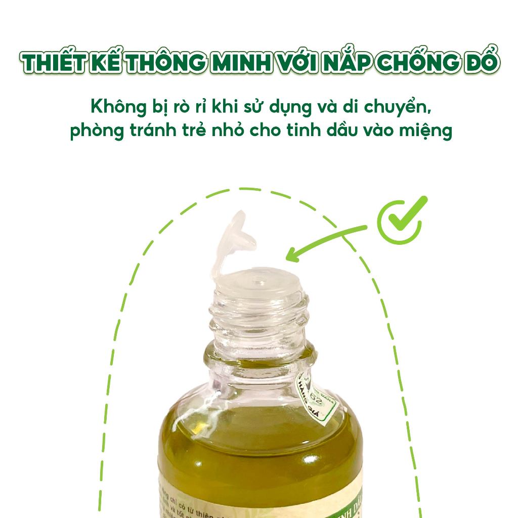 Ảnh Tinh dầu tràm cho bé, nguyên chất, giữ ấm. Tinh dầu tràm gió Mệ Đoan cho bé sơ sinh 50ml 3