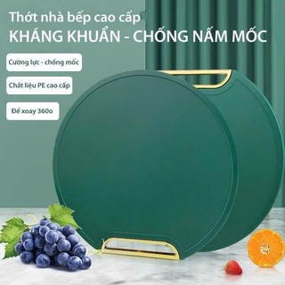 Thớt TRÒN XANH PE kháng khuẩn chống trượt, chống nấm mốc,  THỚT NHỰA KHÁNG KHUẨN SIZE 32 - MÃ: THOTNHUAKHANGKHUAN