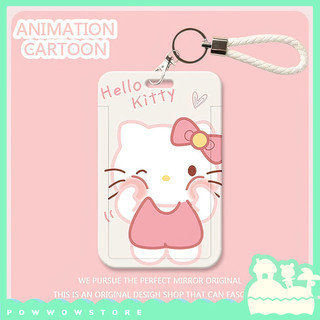 [Sẵn VN] Bao Đựng Thẻ Nhân Viên Dọc Nhựa ABS Phong Cách Nhân Vật Hoạt Hình Sanrio Hello HK Cute