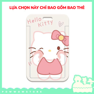 [Sẵn VN] Bao Đựng Thẻ Nhân Viên Dọc Nhựa ABS Phong Cách Nhân Vật Hoạt Hình Sanrio Hello HK Cute