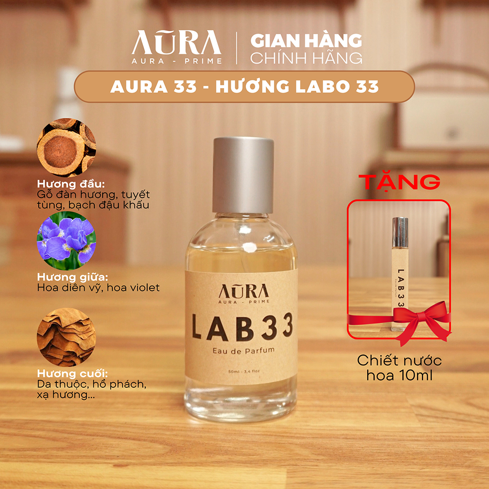 Nước Hoa Nam LAB33 của AURA PRIME - Hương gỗ gợi cảm, tinh tế, bí ẩn