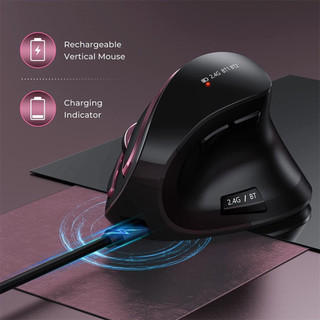 Chuột Không Dây Gaming/ Văn Phòng HighTech E3, Chuột Chống Mỏi LED Rgb USB 2.4GHz, Bluetooth