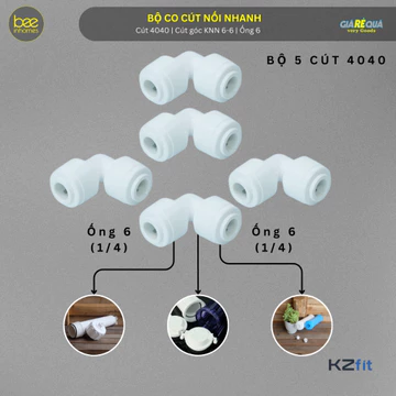 Linh kiện cút nối, loại cút góc 6-6 4040 nối nhanh 2 đầu dùng thay thế cho máy lọc nước Ro , Nano