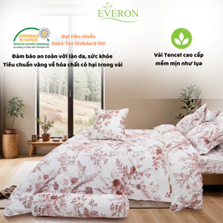 (160*200) Mẫu chăn ga gối EVERON vải Tencel cao cấp màu hoa họ cúc EPT 25027 Khởi Đầu Lạc Quan