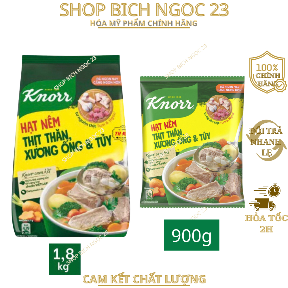 Hạt nêm Knorr 1.8kg thịt thăn xương ống và tủy bổ sung vitamin A gói lớn chính hãng date xa