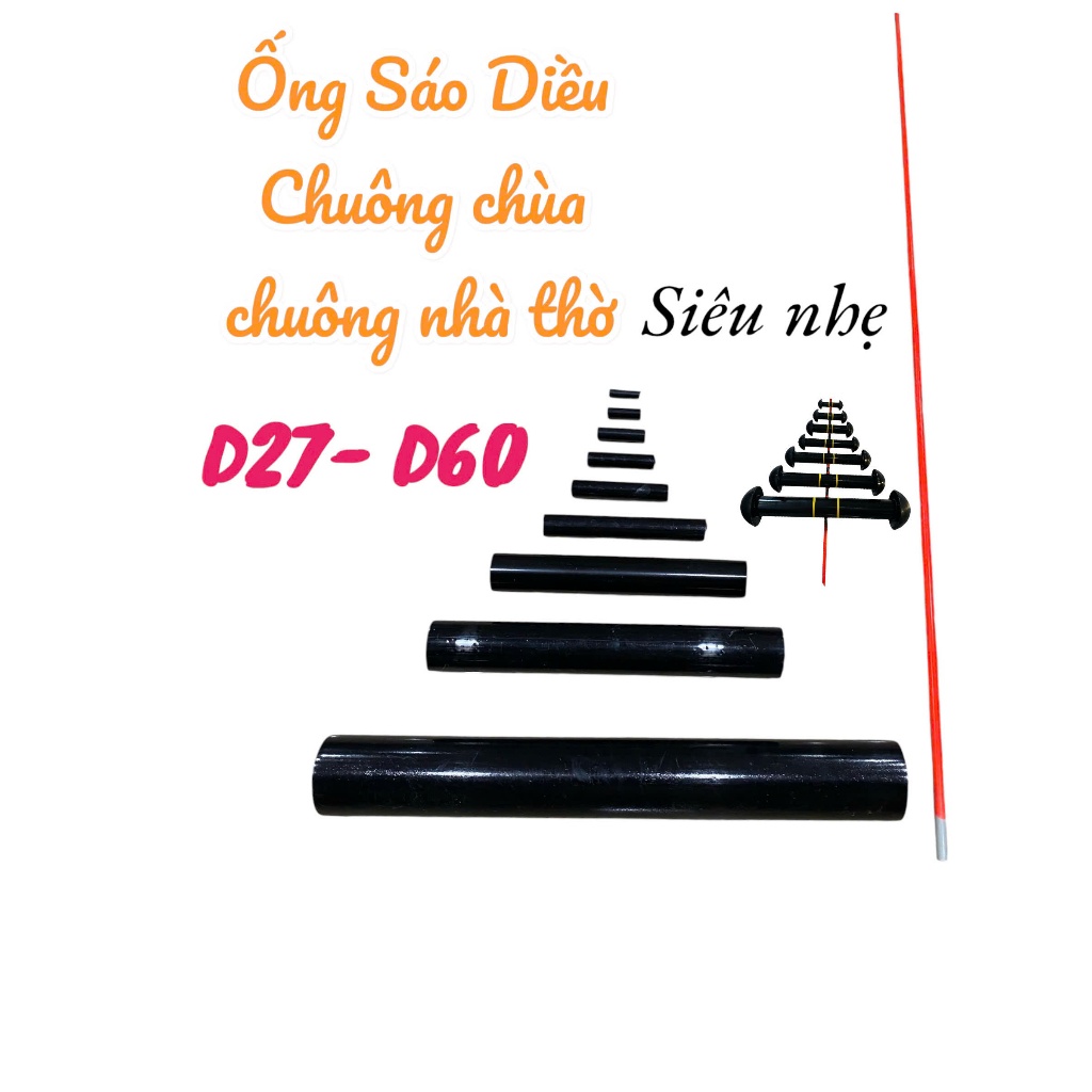 ỐNG SÁO DIỀU HOÀ ÂM D34 ĐẾN D60 7 ĐẾN 11 QUẢ SIÊU NHẸ CAO CẤP CHỐNG ĐÂM BỔ