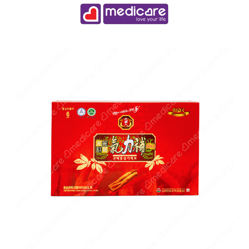Nước Uống Bổ Dưỡng BIOK Hồng Sâm hộp 15 gói 70ml