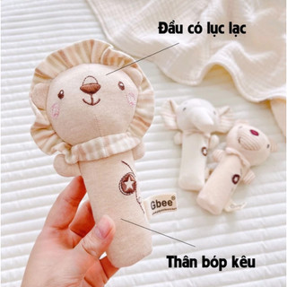 Đồ chơi lục lạc thú nhồi bông [chính hãng], lục lạc cầm tay cao cấp giúp bé phát triển giác quan