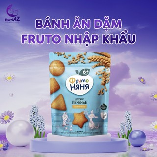Bánh Quy Ăn Dặm Fruto Nga NutriAZ  Cho Bé Từ 6 Tháng Tuổi Bổ Sung Canxi Và Vitamin, 120g